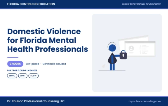 Domestic Violence for Florida Mental Health Professionals course cover