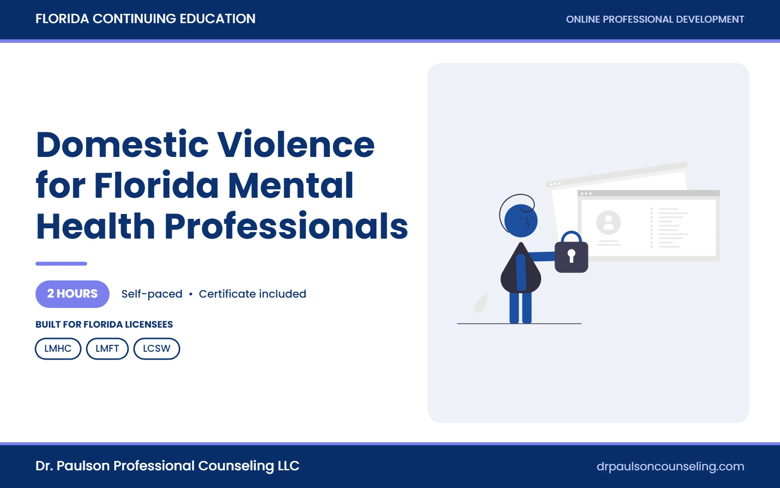 Domestic Violence for Florida Mental Health Professionals course cover