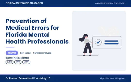 Prevention of Medical Errors for Florida Mental Health Professionals course cover