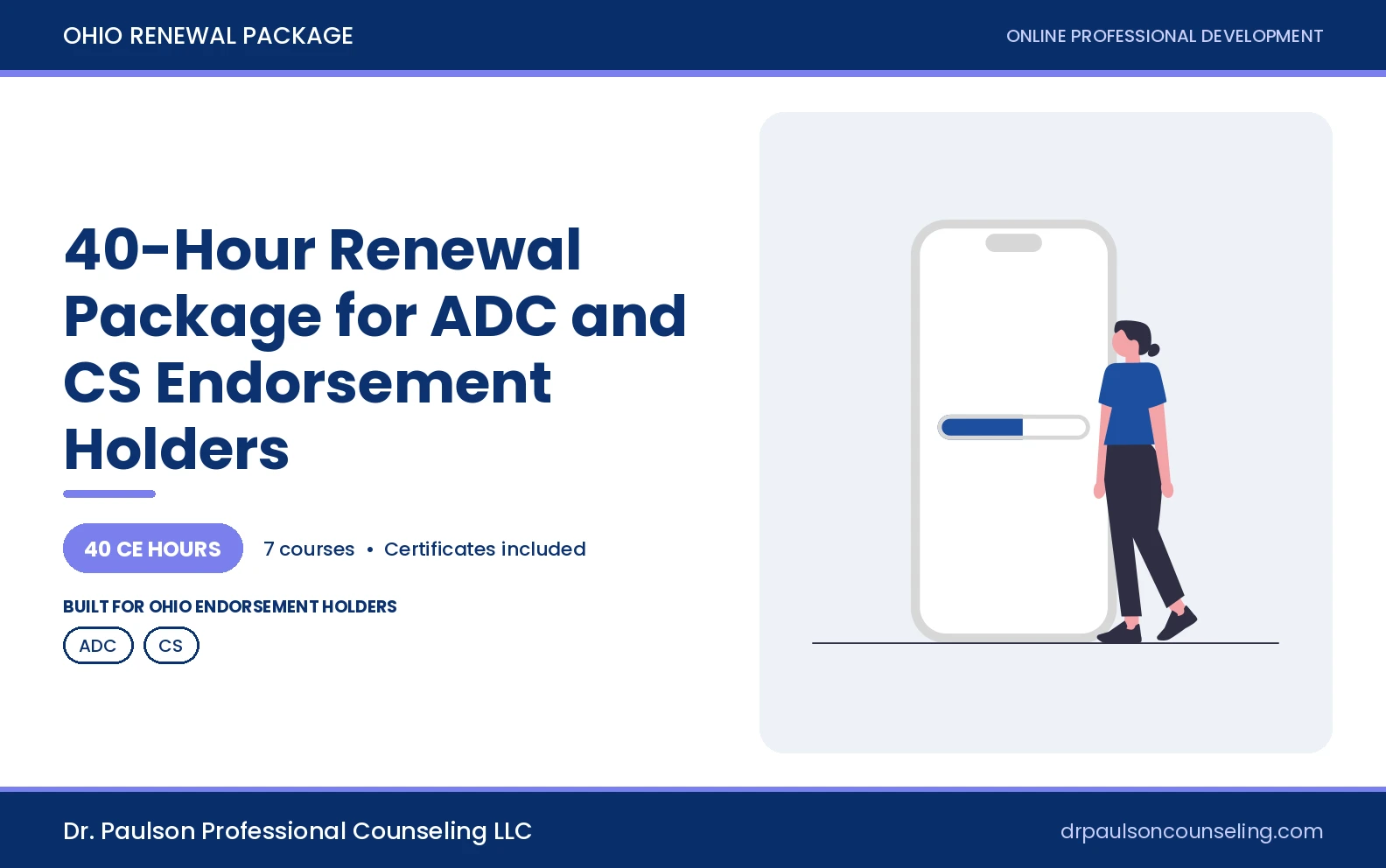 Ohio 40-hour renewal package for ADC and CS endorsement holders cover