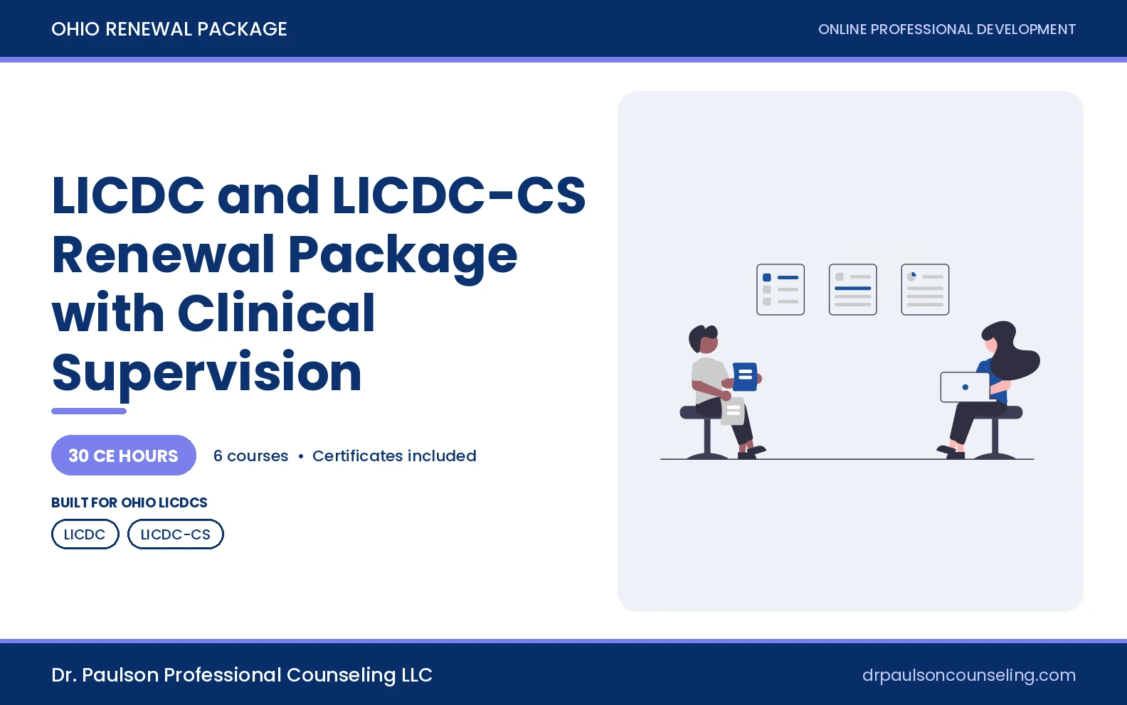 Ohio LICDC and LICDC-CS 30-hour renewal package cover